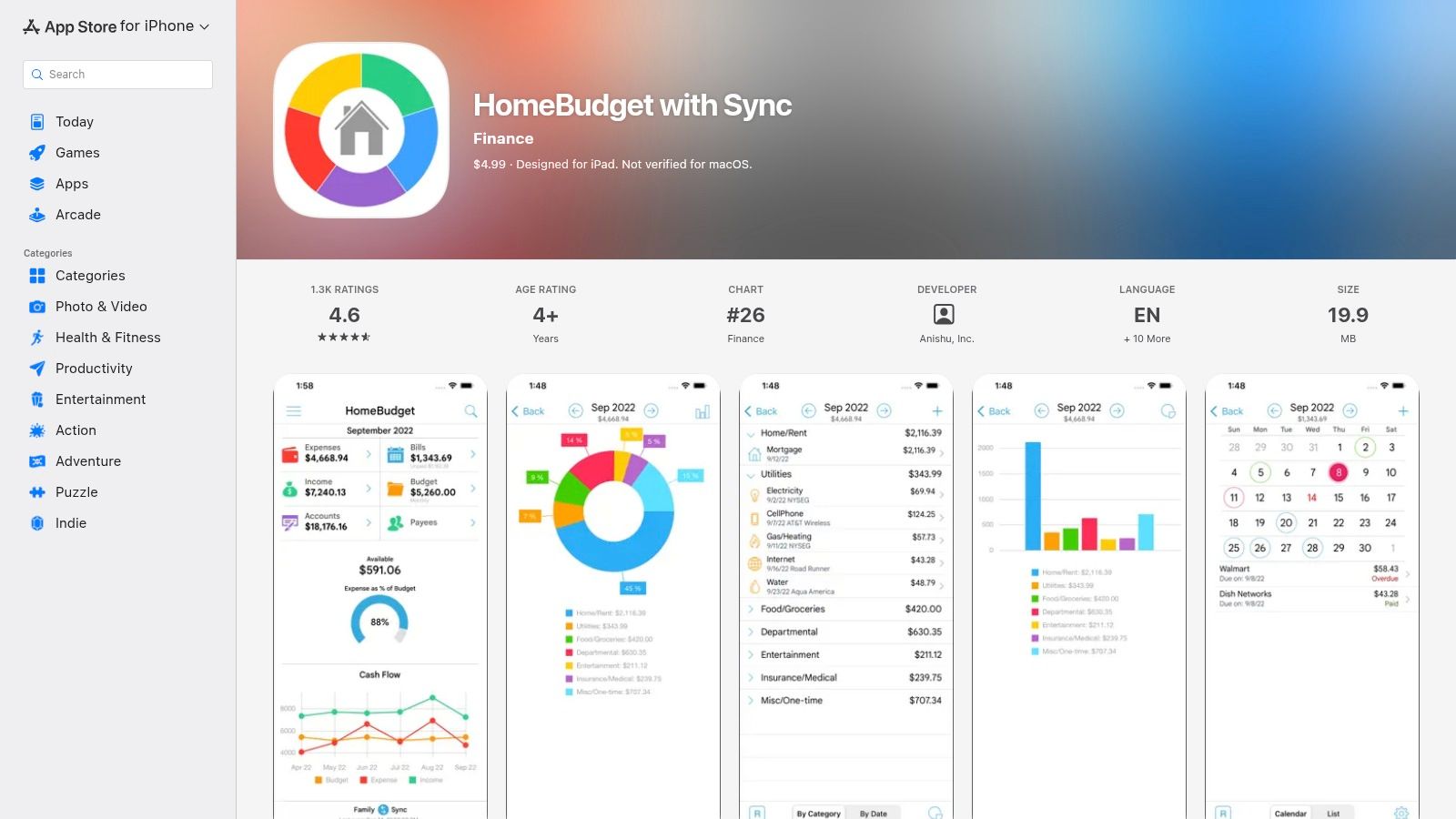 HomeBudget with Sync